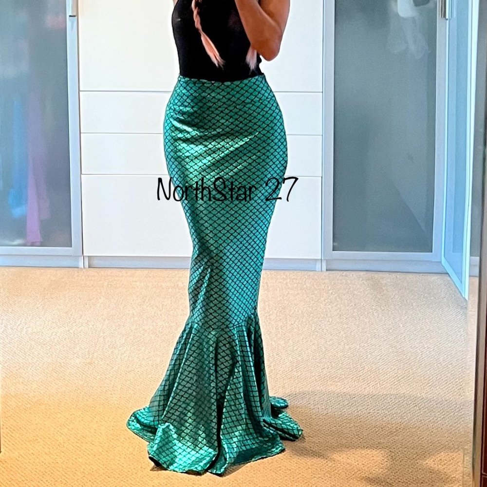 Women Regular/Plus size Mermaid High Waisted Maxi Skirt